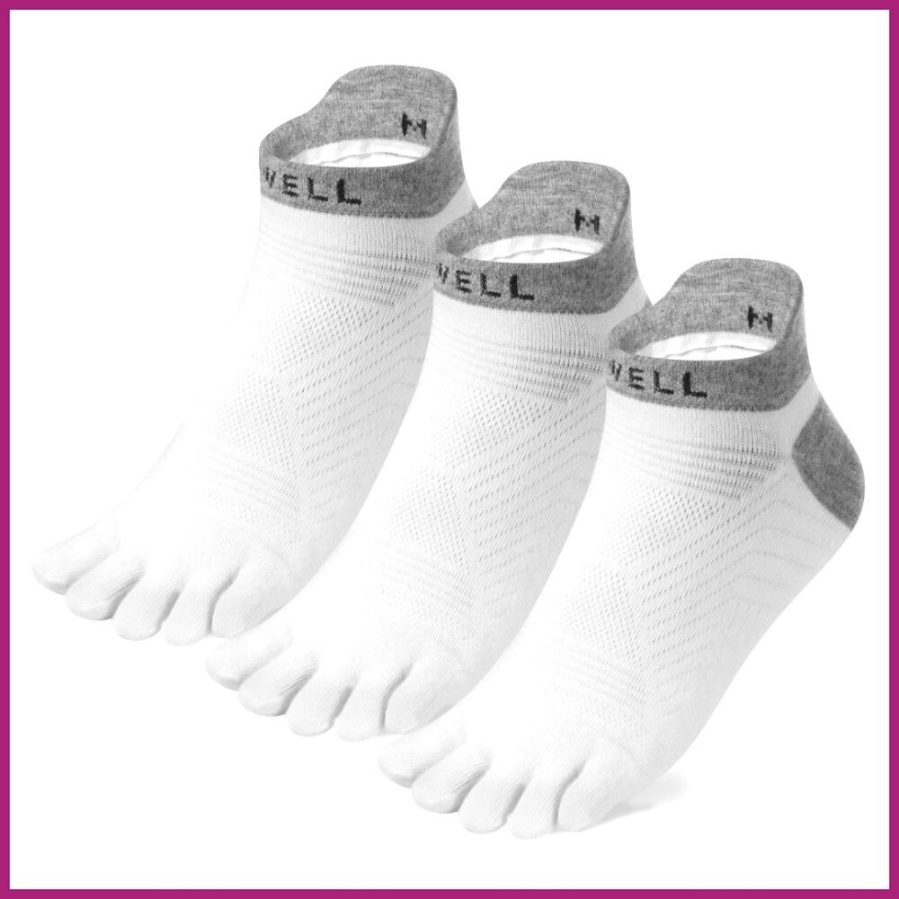 COOLMAX Five Finger Toe Socks, High Performance Athletic No Show